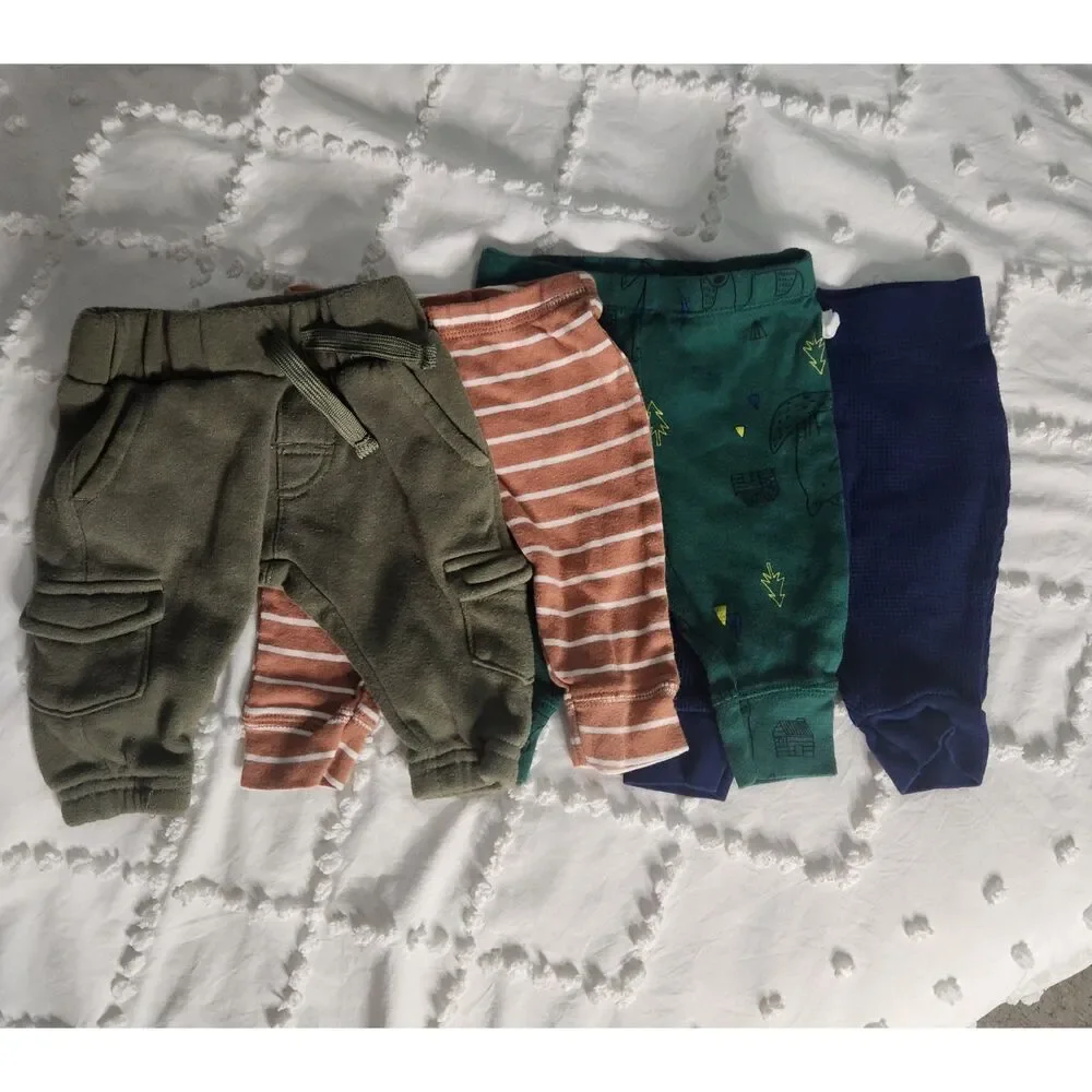 Baby Boys Pants Lot (4-Pack) – 3M | Carter’s + Ocean Coast